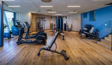 Modern gym with cardio and strength machines on wooden flooring        Ask ChatGPT